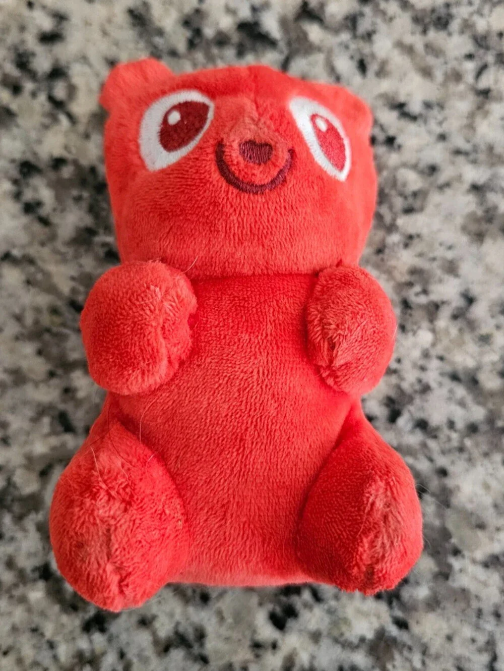 BARK Yummy Bear Buddies squeaker dog toy XS/S Red